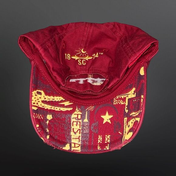 Southern Comfort Distressed Red Cap Adjustable Back Hat - Picture 7 of 8